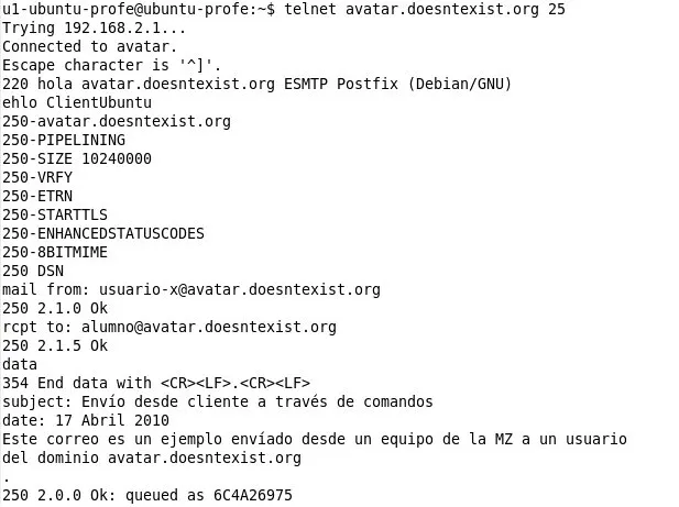 Comandos SMTP